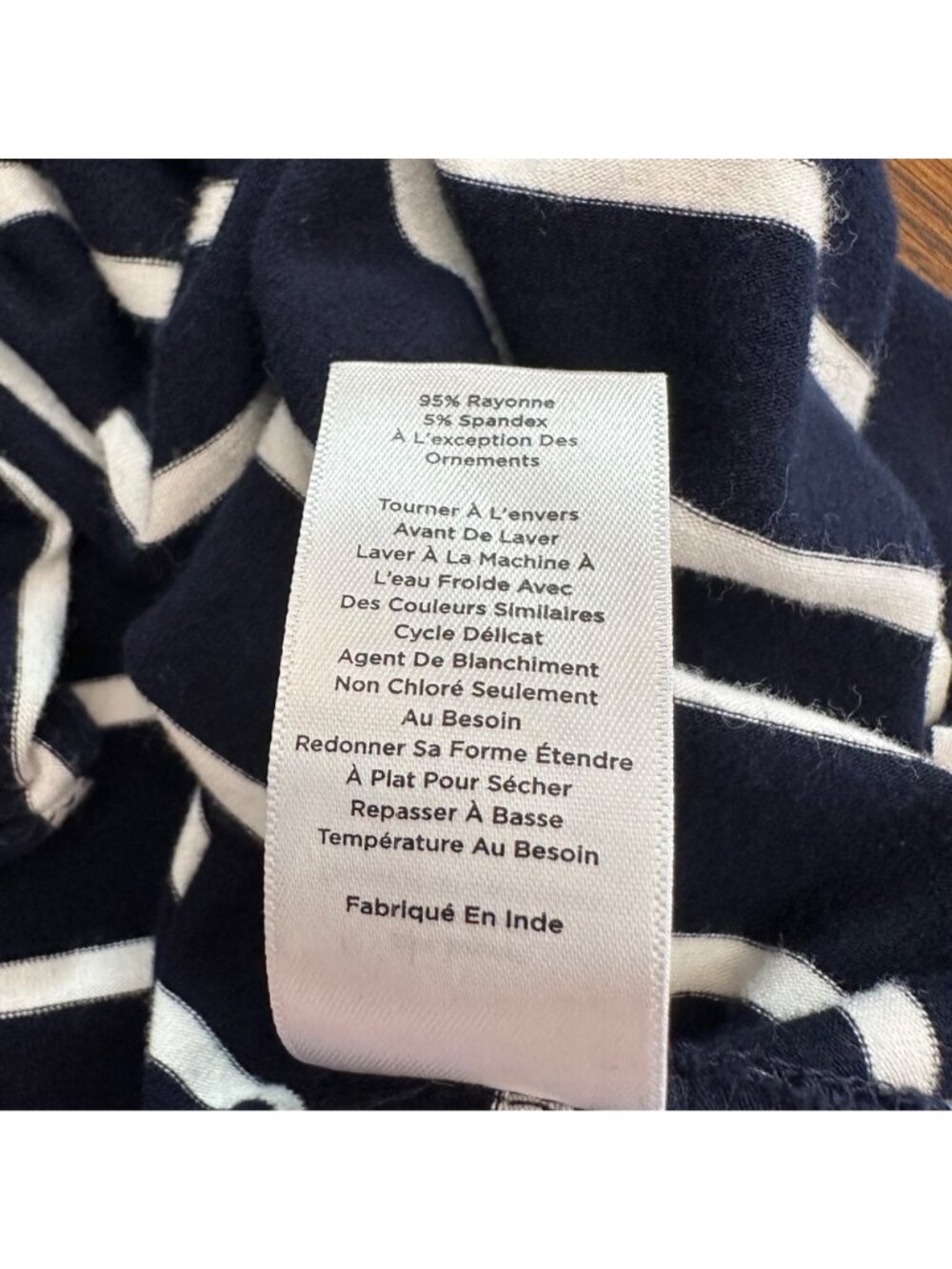 Talbots Dress Women M Petite Navy Blue White Striped Pink Embroidered Maxi Dress - Picture 16 of 16